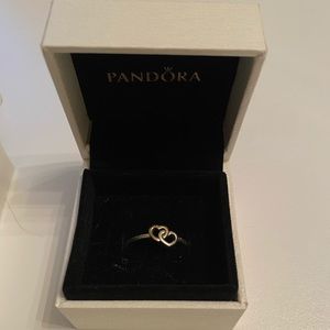 Pandora Interlocking Double Hearts Ring
